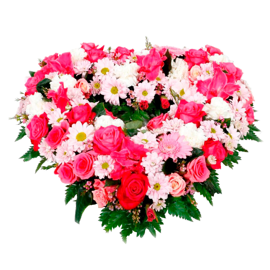 Útfararhjarta opið 38cm