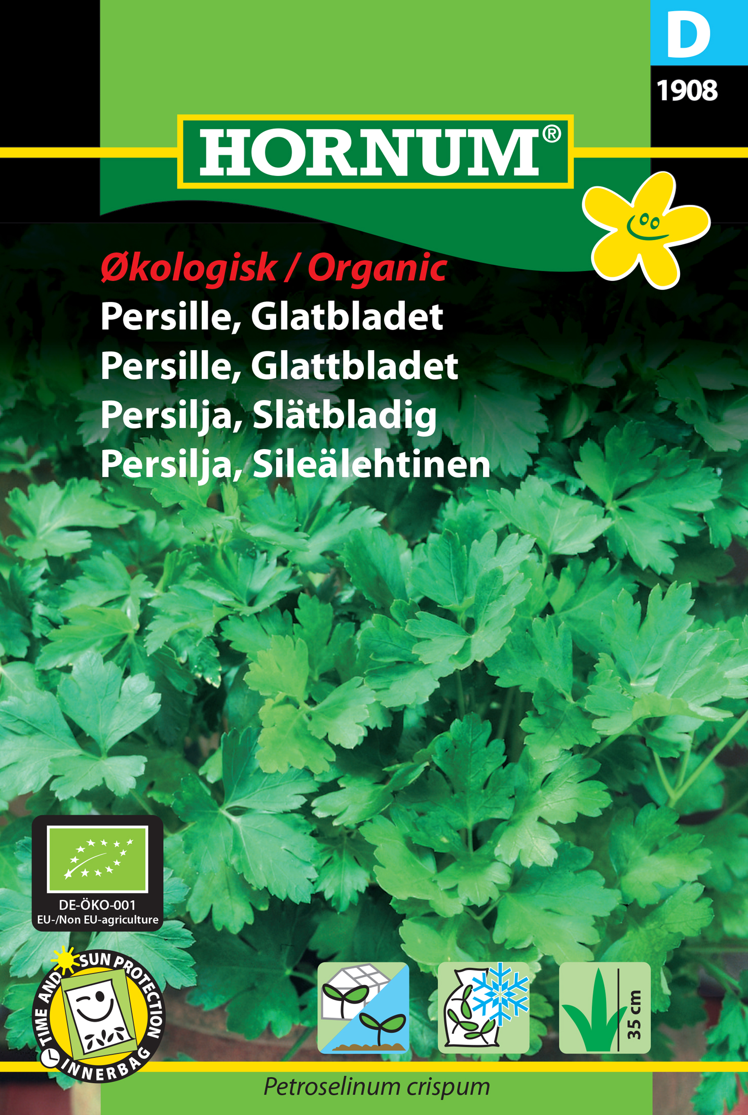 Fræ Steinselja Petroselinum crispum lífrænt