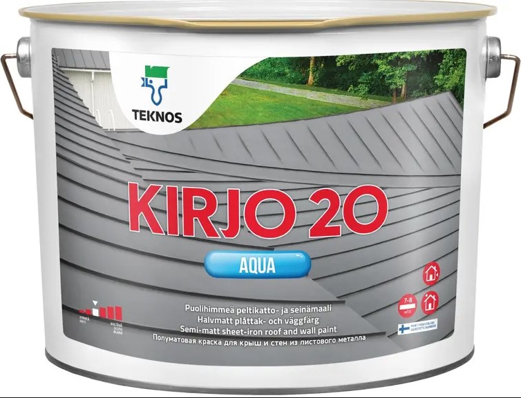Teknos Kirjo Aqua 20 hvítur stofn 9 L