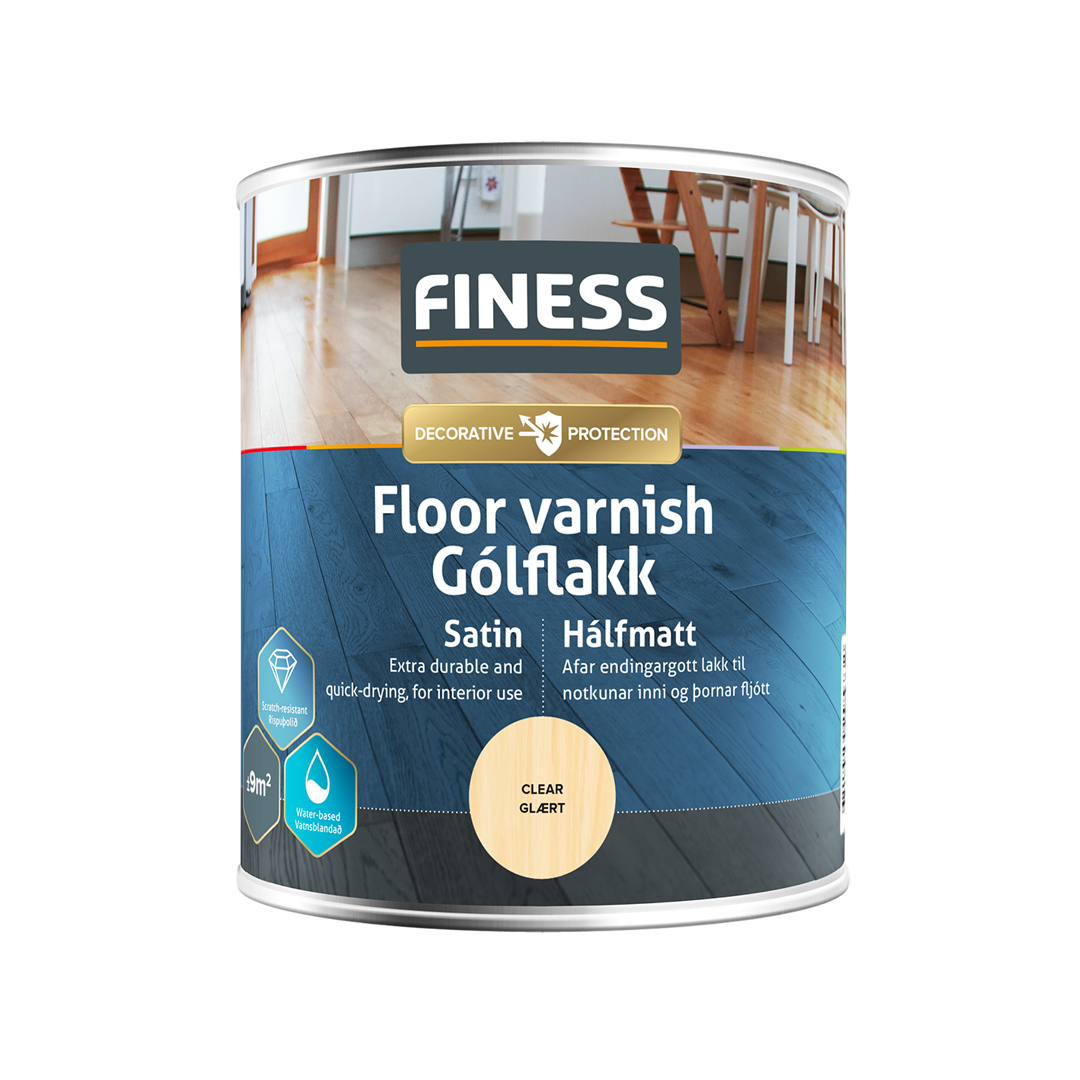 Lakk glært Finess parkett satin 750ml