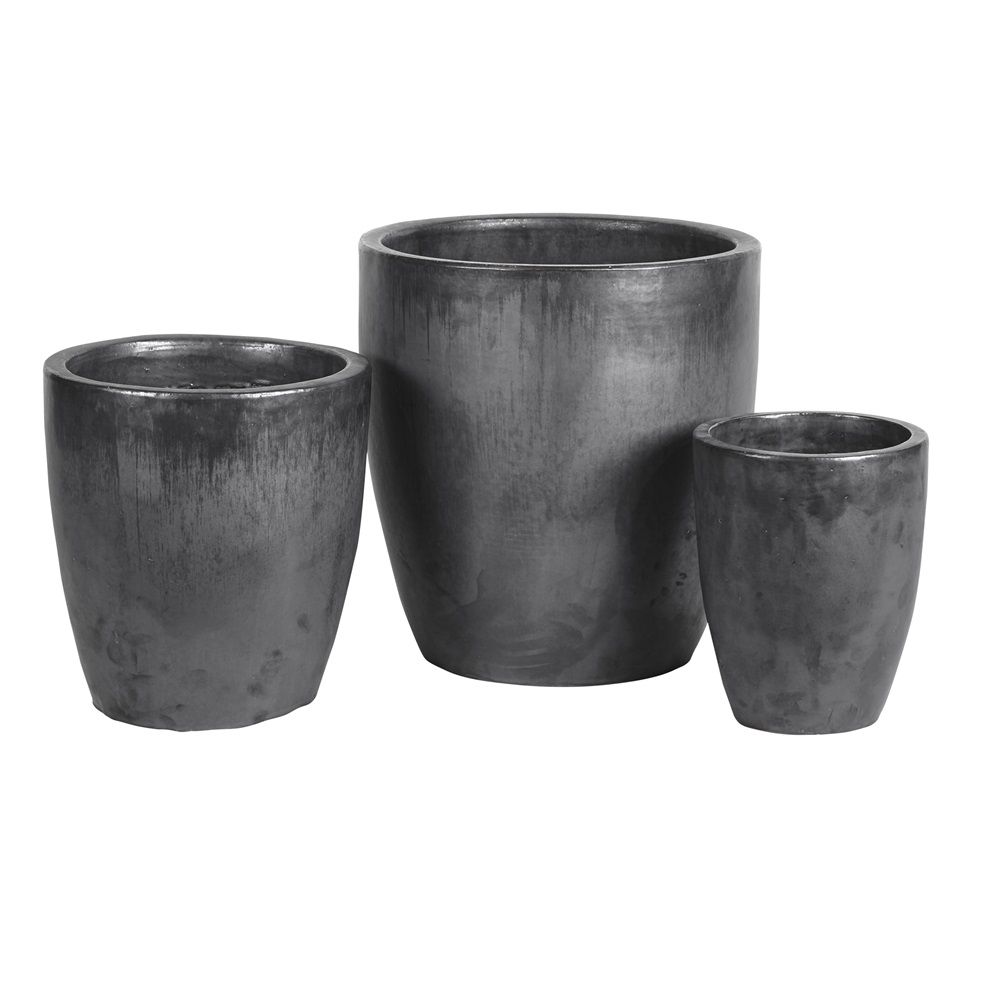 Pottur Bom upphár dökkgrár H31*25cm