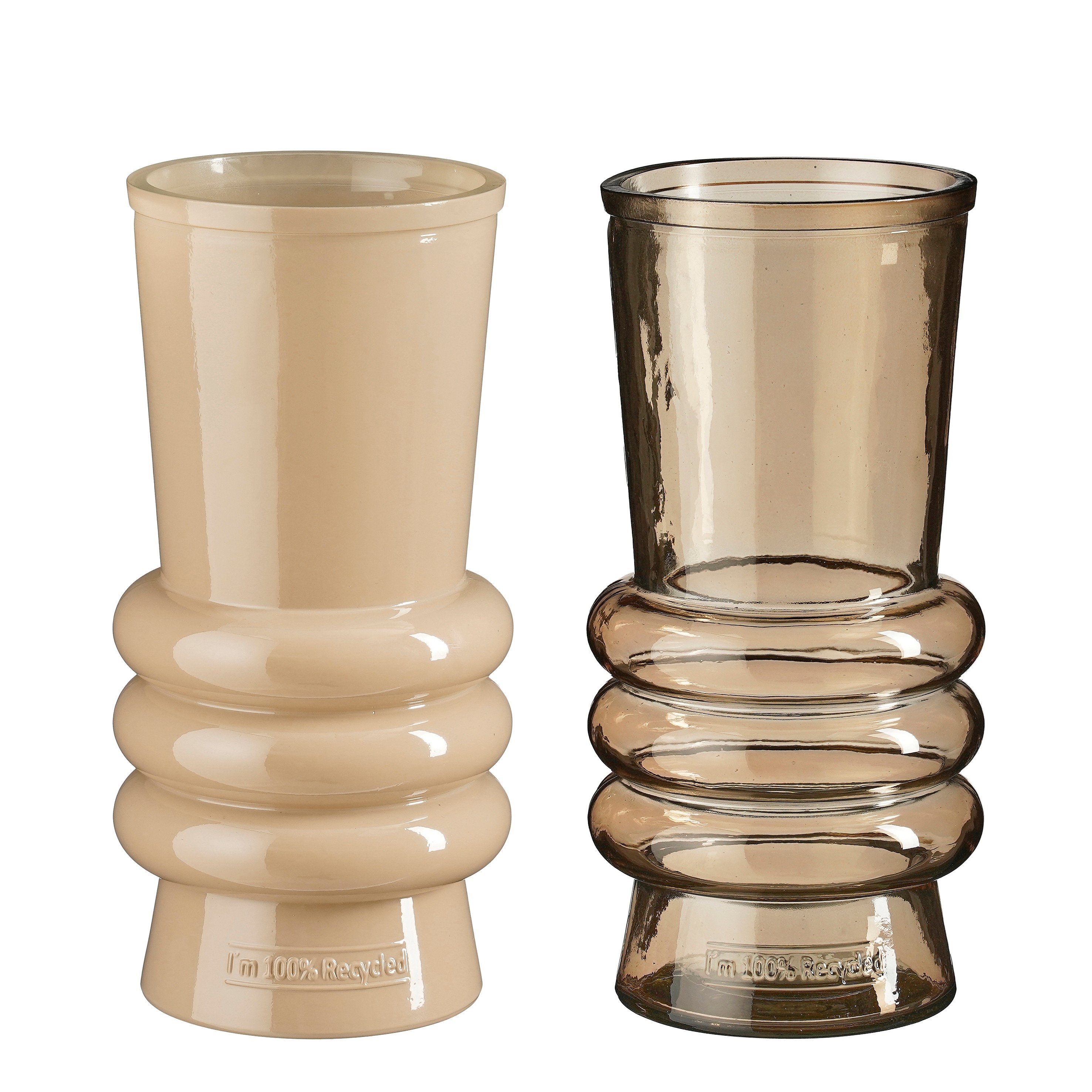 Vasi Elles úr endurunnu gleri 2litir  h25cm