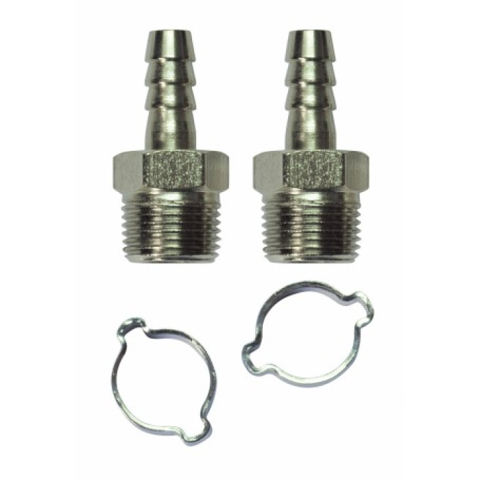 SLÖNGUNIPPILL 3/8" 2STK + KLEMMA