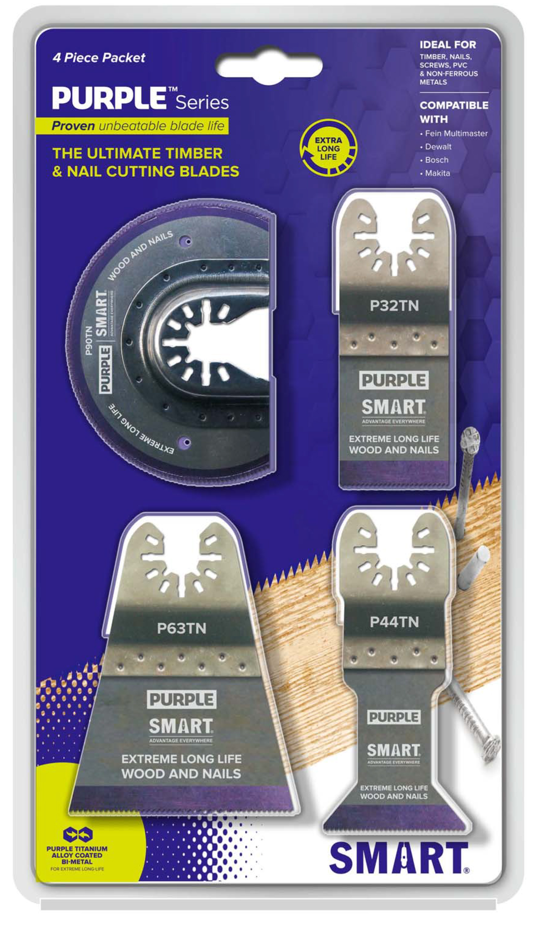 Fjölnotablöð Smart Purple 4 stk.