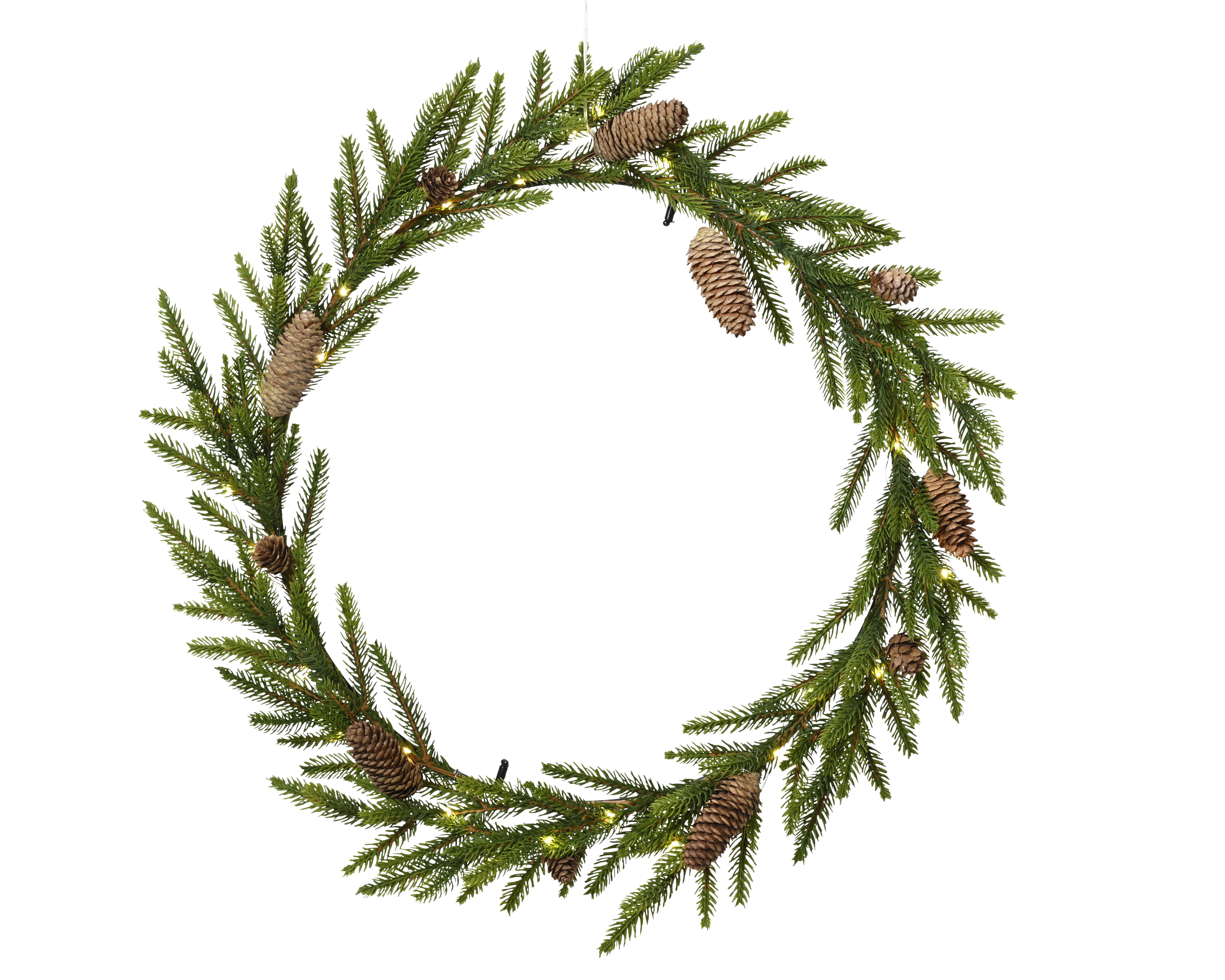 Gervi krans með led ljósum 50cm