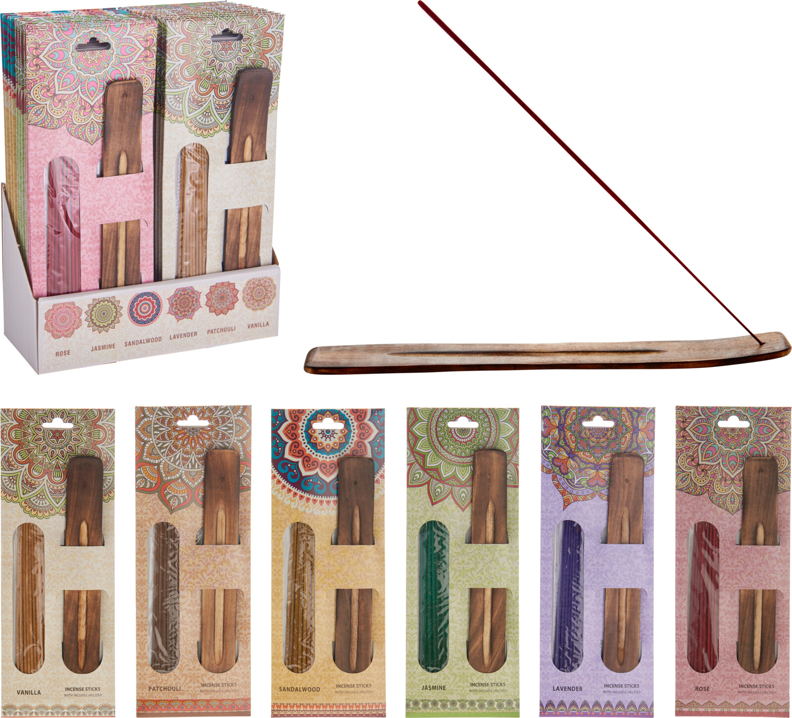 Reykelsesstangir 20stk 6 ilmir