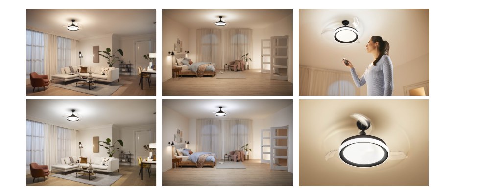 Bliss loftvifta gyllt tunable white