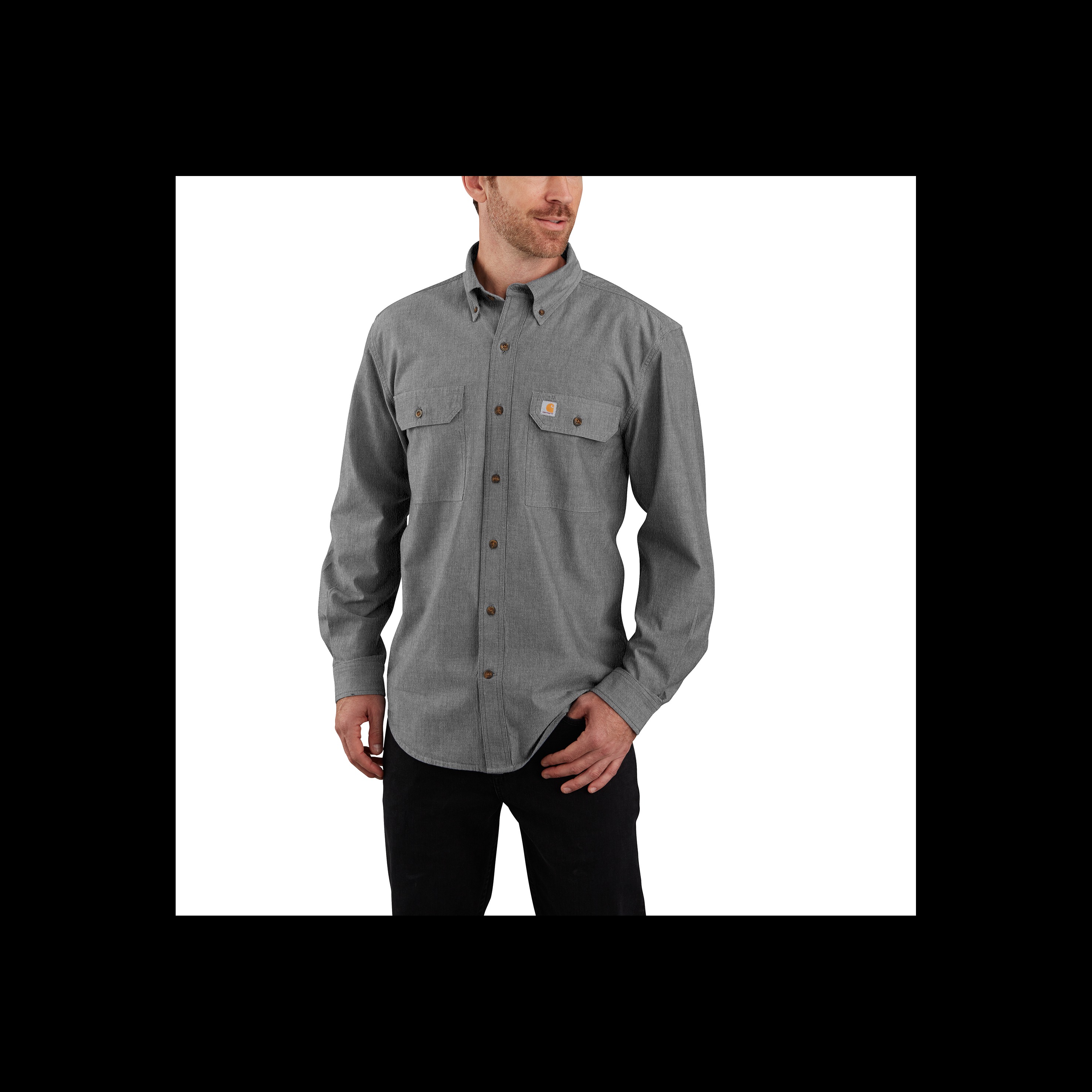 Carhartt Chambray skyrta grásvört M