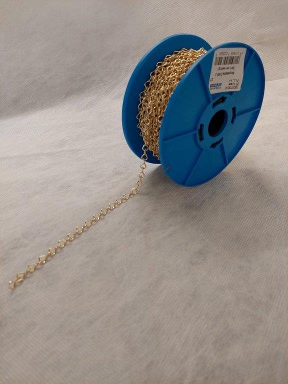 Keðja D19 1,1 mm messing 25 m á rúllu