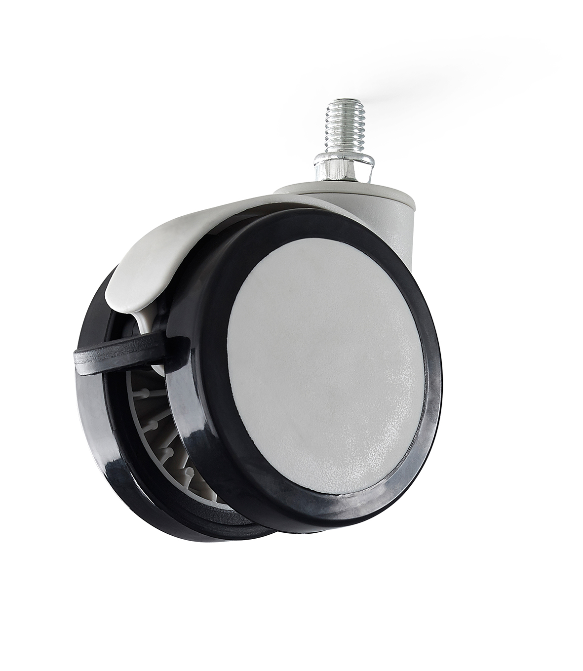 Hjól húsgagna snúnings m/bremsu, ber 55 kg.