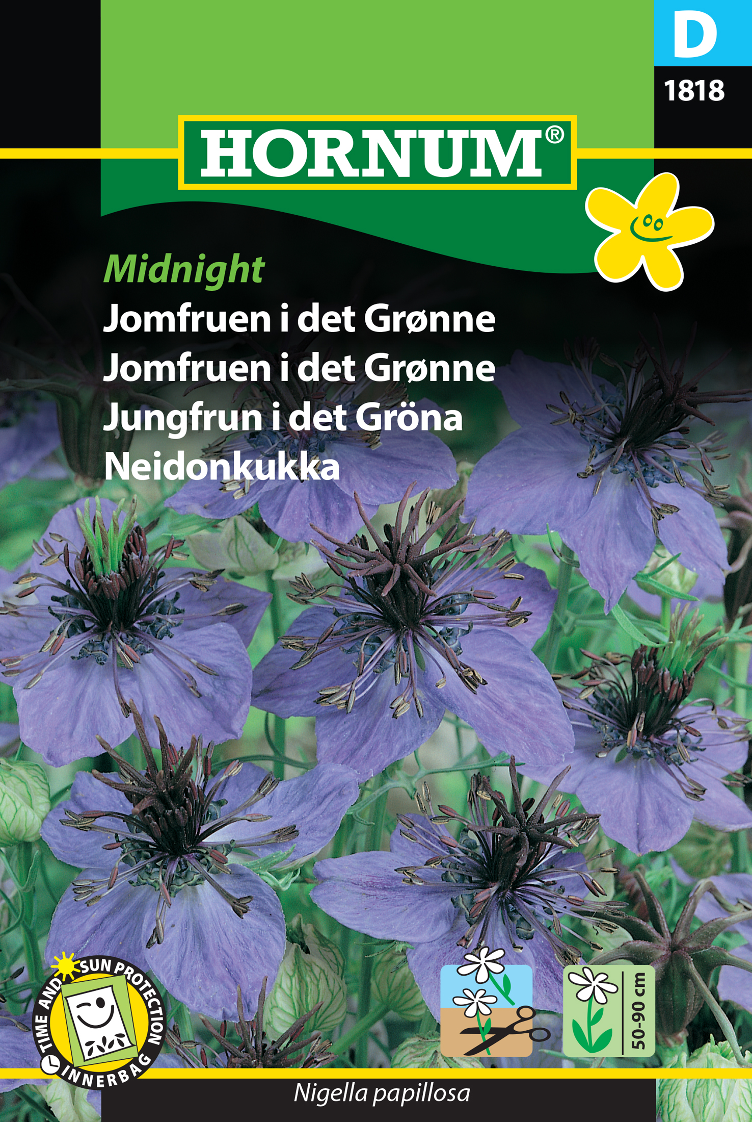 Fræ Skrautfrú Nigella papillosa Midnight