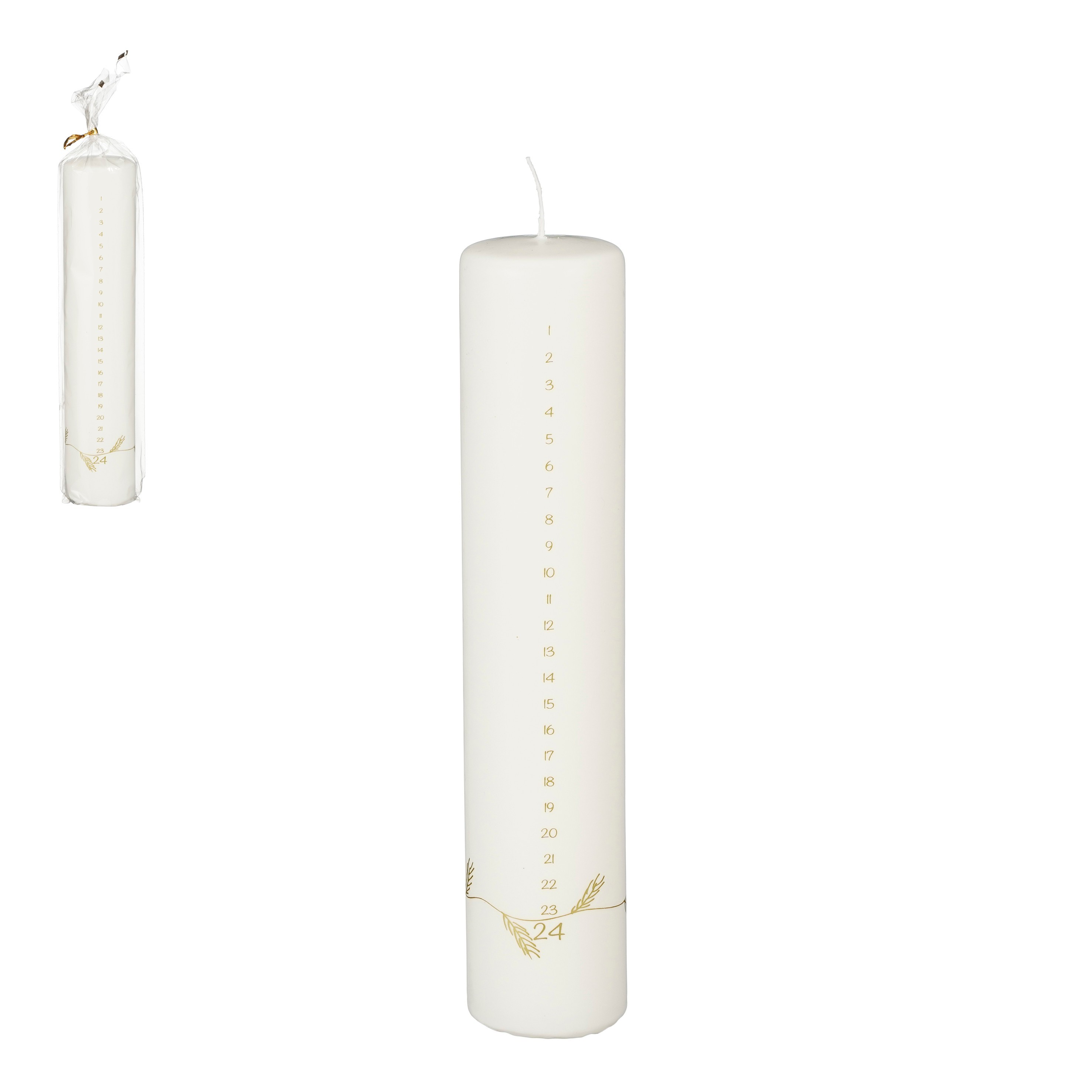 Aðventukerti 5*h25cm hvítt