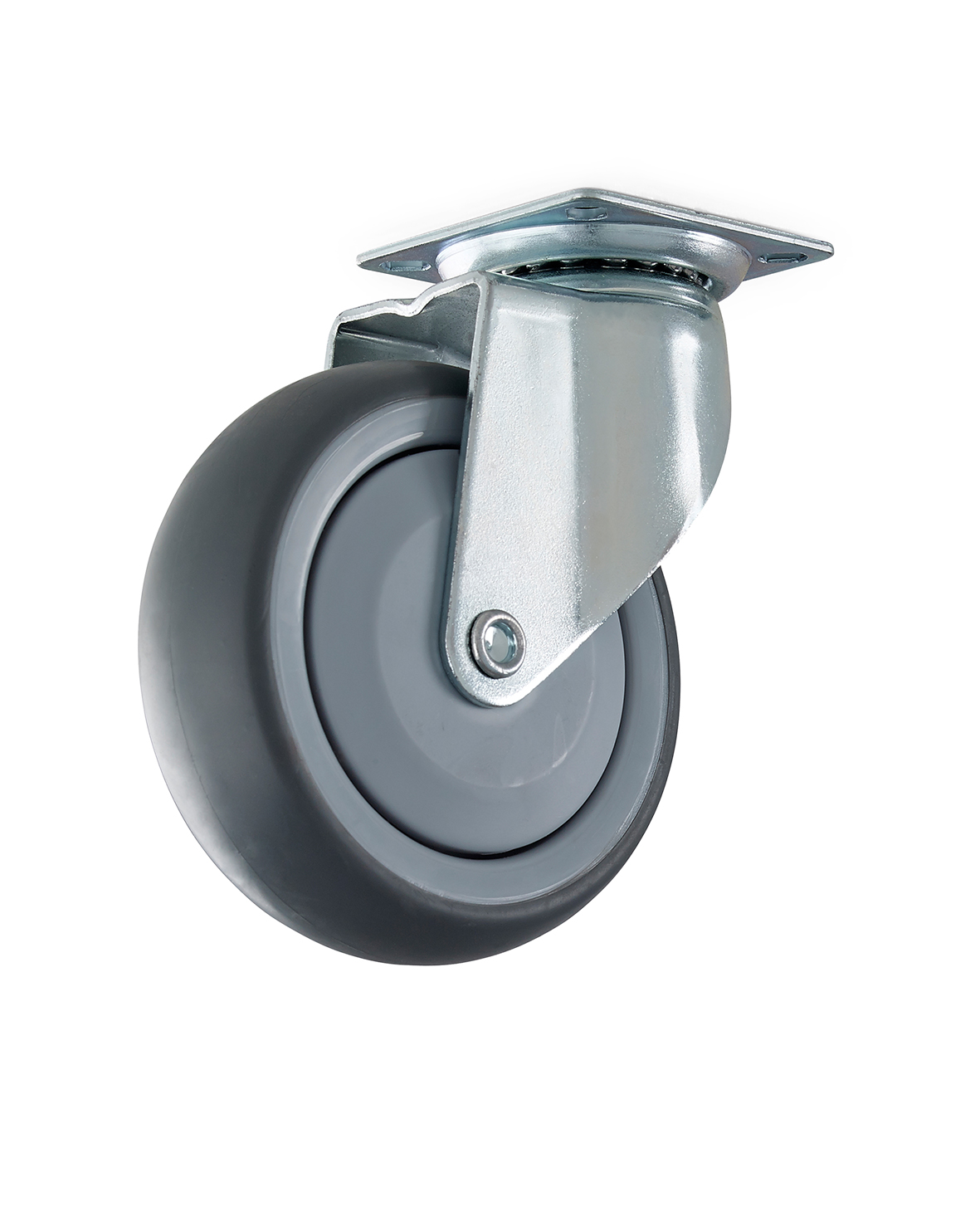 Hjól 125 mm grátt með snúning ber 70 kg