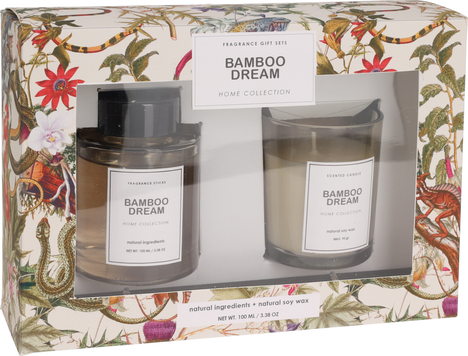 Gjafasett: Ilmstangir & ilmkerti