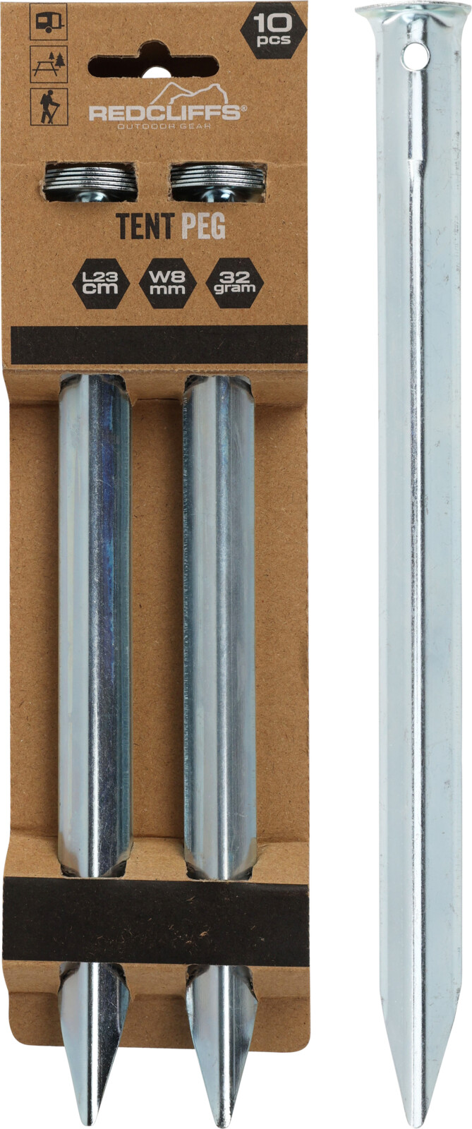 Tjaldhælar stál L23cm 10stk