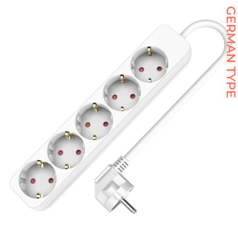 FJÖLTENGI 5F HVÍTT 1,5M ÁN ROFA H05VV-F3G1,5 W-102106