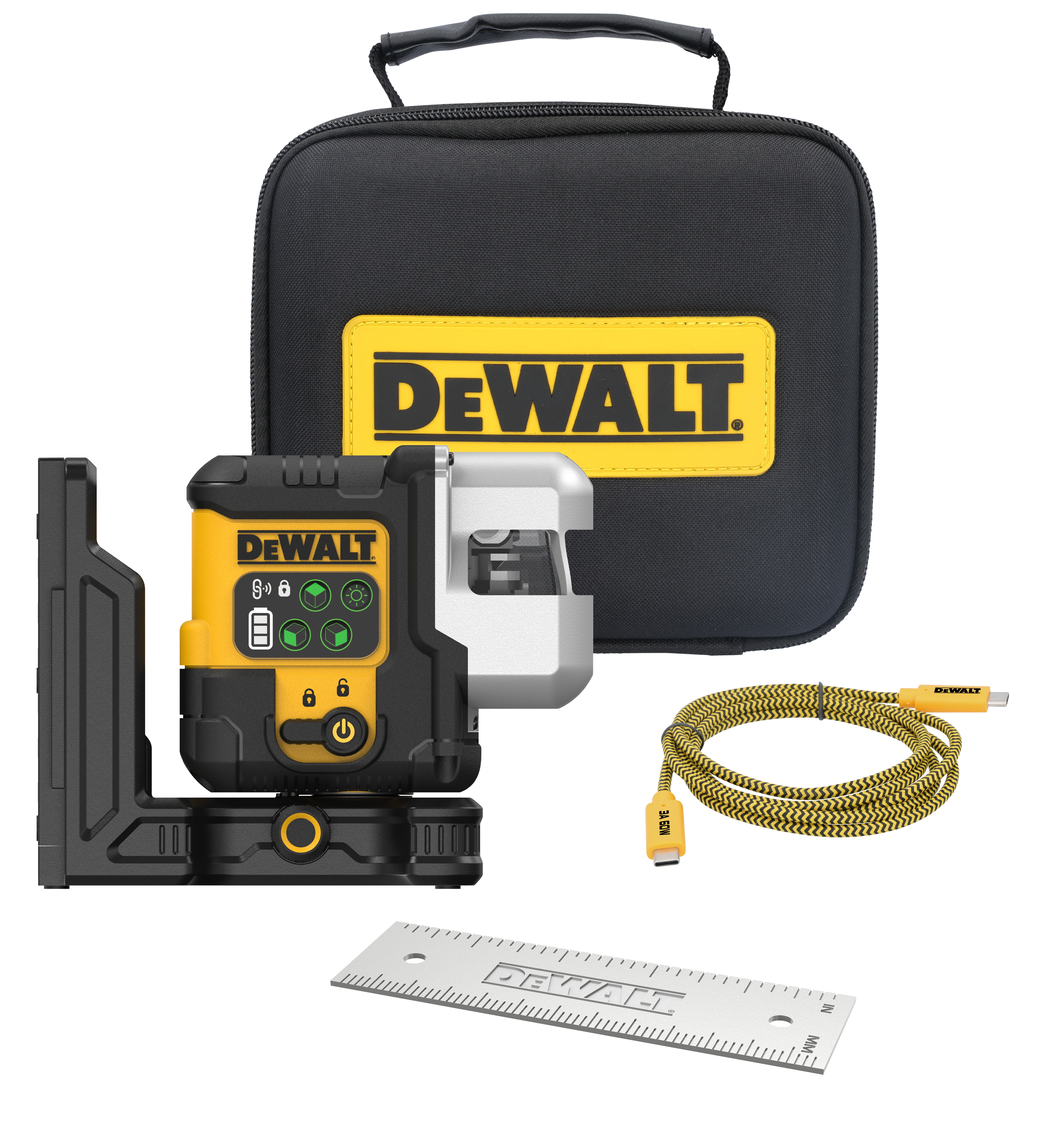 Laser USB 3x180° Grænn Dewalt