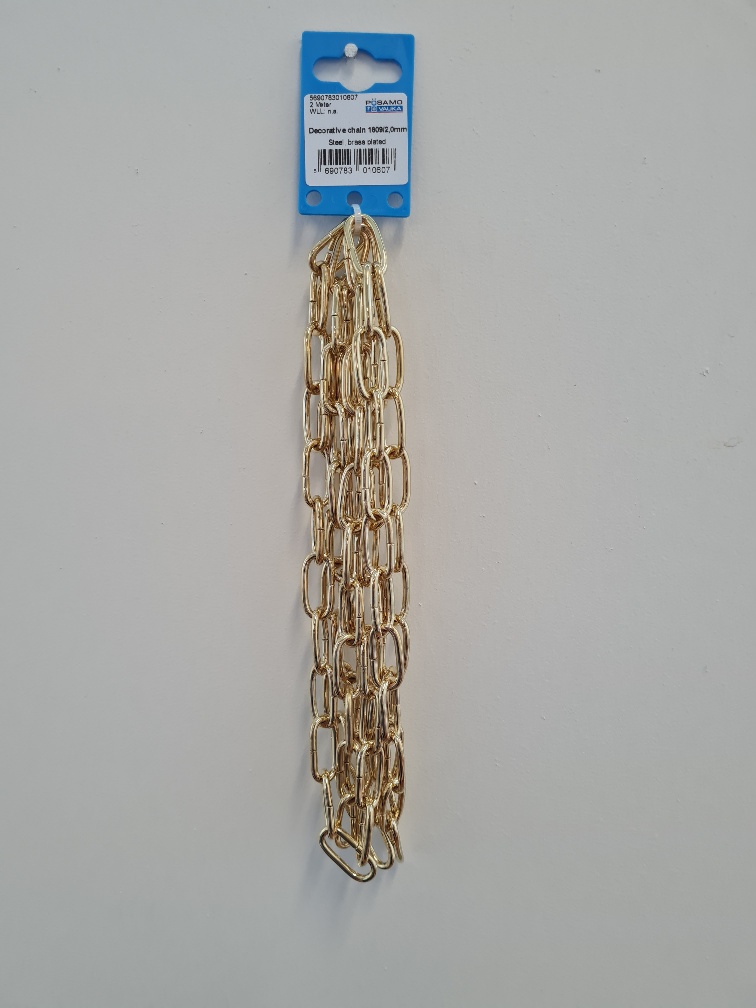 Keðja 1609/3,0mm 2 m, Messing