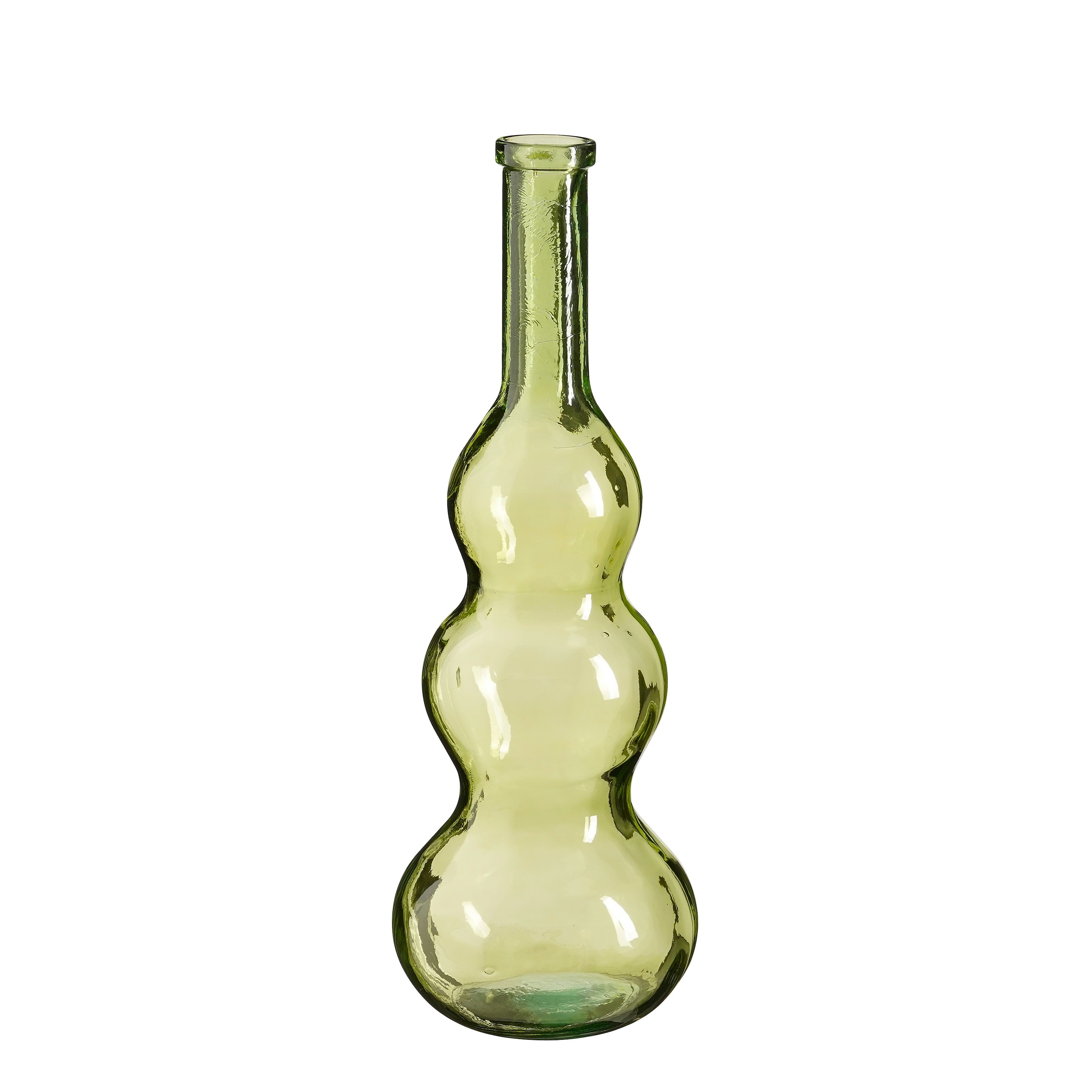 Vasi Benito úr endurunnu gleri ljós græn 26,5*h75cm