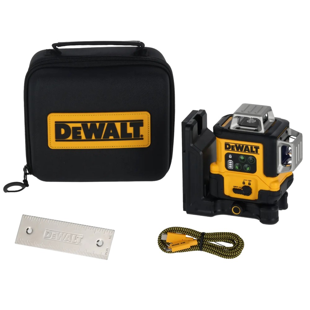 Laser USB 3x360° Grænn Dewalt DCLE14361GB