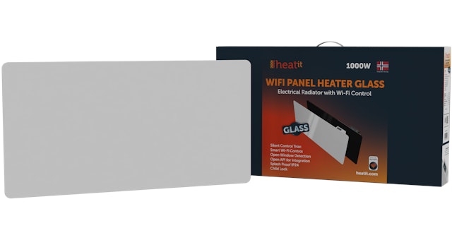 HEATIT WIFI ÞILOFN 1000W GLER HVÍTUR H425 L820