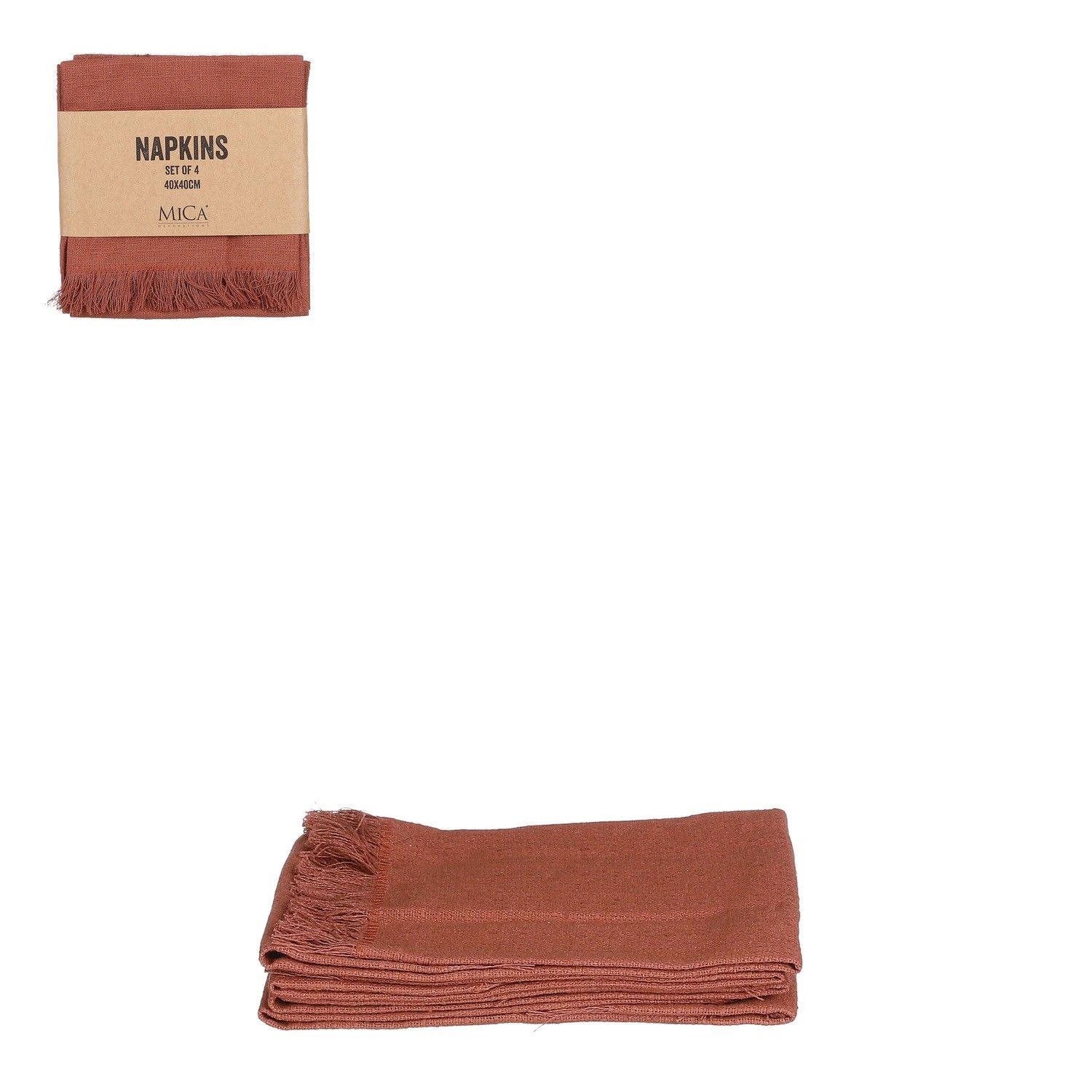 Munnþurrkur Hör-Brúnar 4 stk