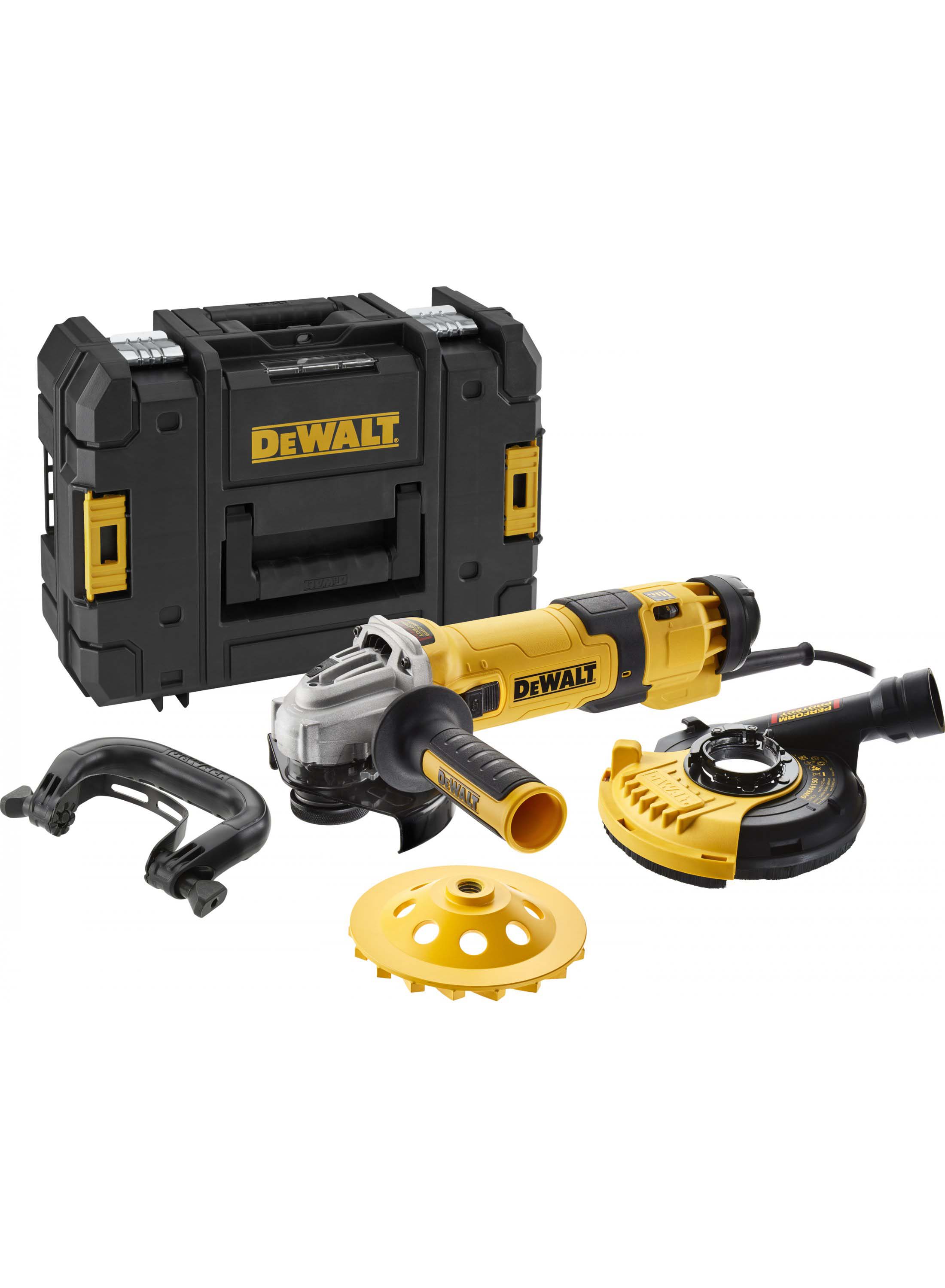 Slípirokkur 125mm 1500W með bolla Dewalt DWE4257KT
