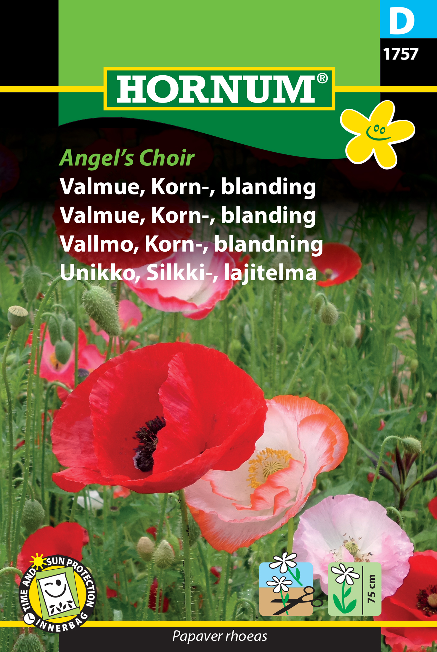Fræ Deplasól Papaver rhoeas Angel's Choir