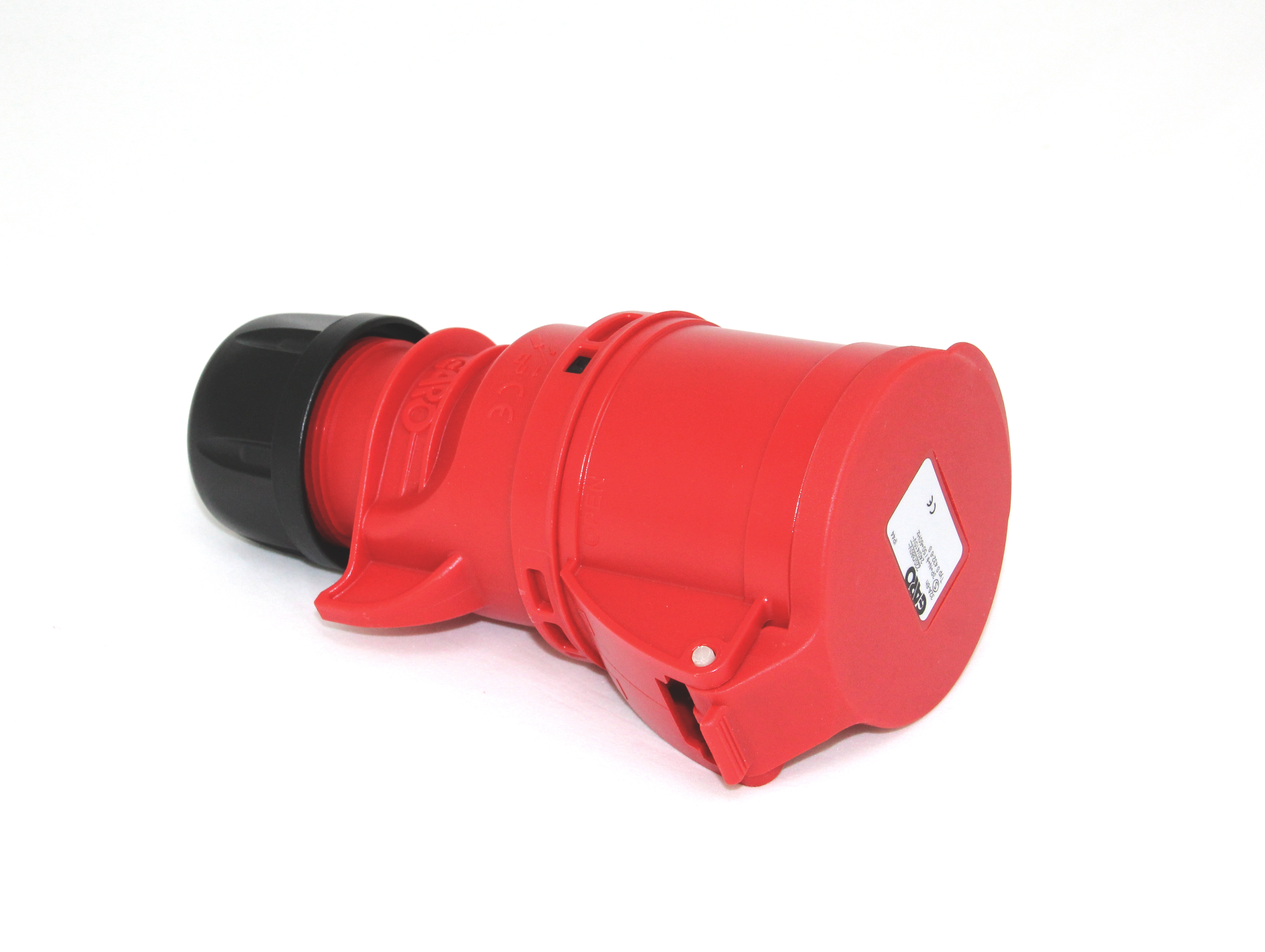 TAUGATENGILL 32A 5P 6h S432-6S IP44 RAUÐUR, 3P+N+J KL.6