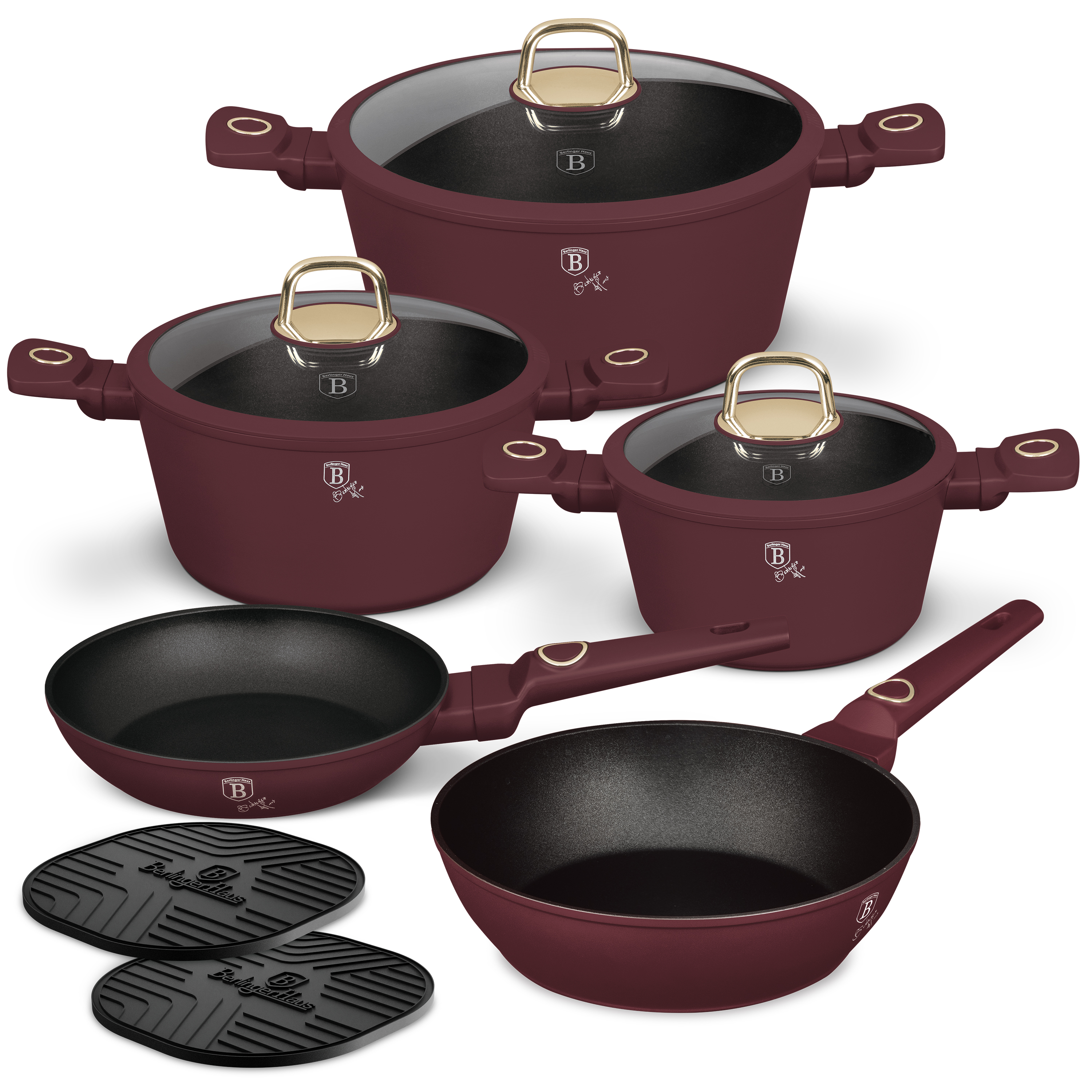 Pottasett 10 stk, Bordeaux