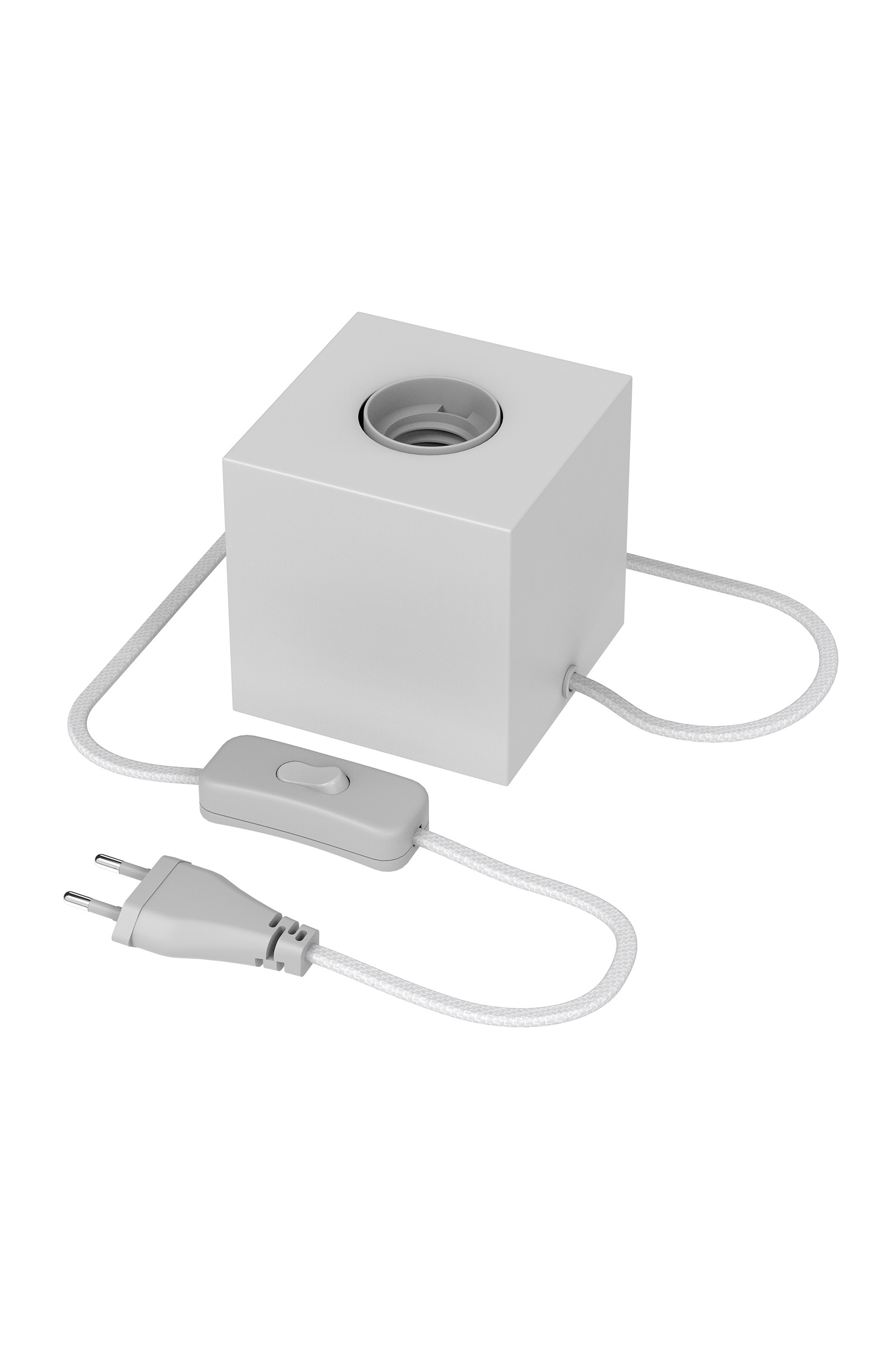 Calex borðlampi hvítur, 1,8 m snúra m rofa E27 max 40w