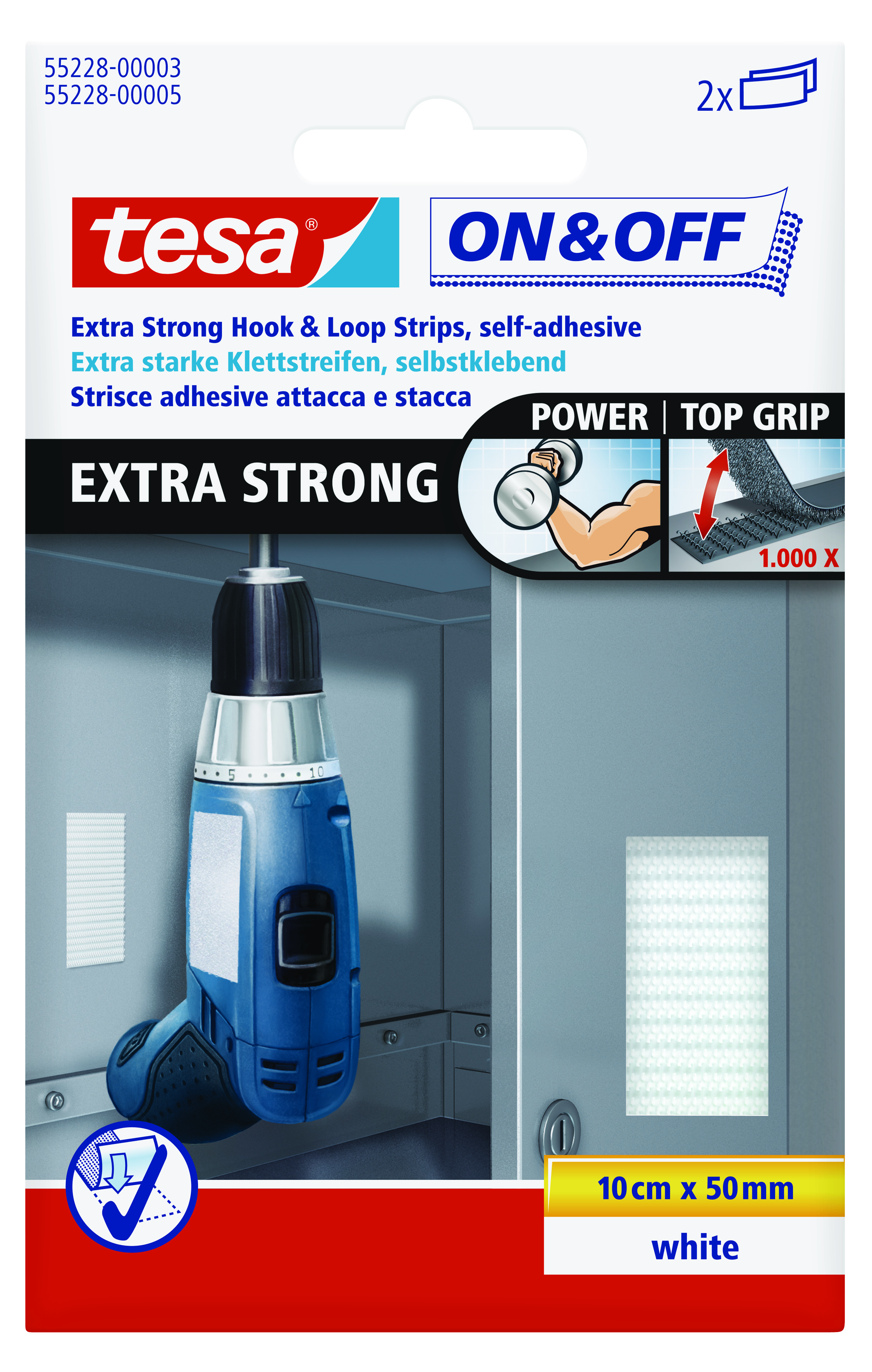 FRANSKUR RENNILÁS X-STERK HVÍ 50*100MM