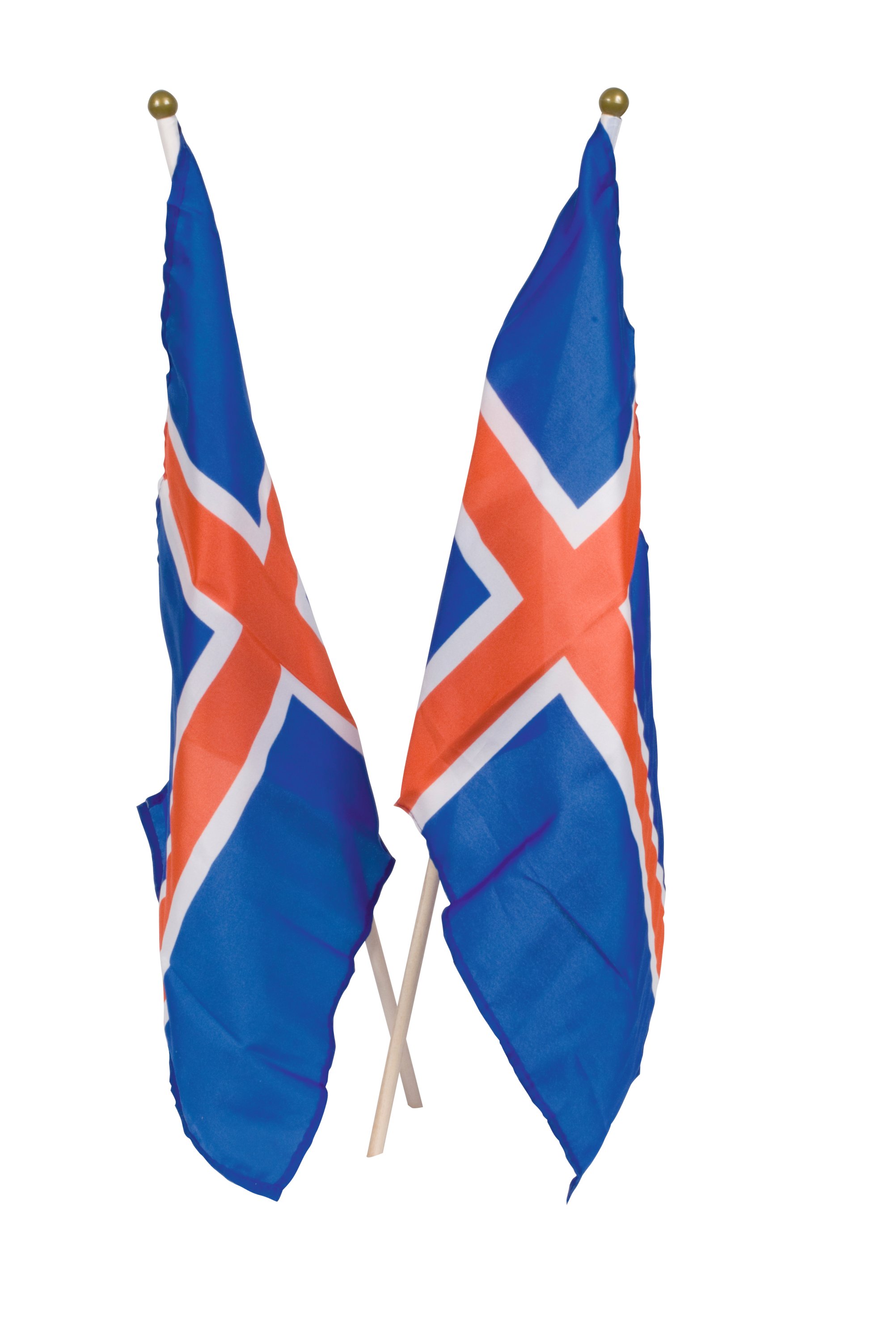 Fáni íslenski á trépriki 46x60cm (stór)