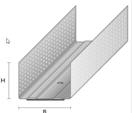 Leiðari m/filt Fermacell 100x58 mm x 0,6mm þykkt x 3,6 metra