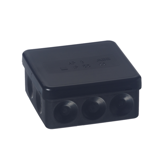 TENGIDÓS AP9M SVÖRT IP65 ABB , 86x86x40mm HALOGENFRÍ SVÖRT