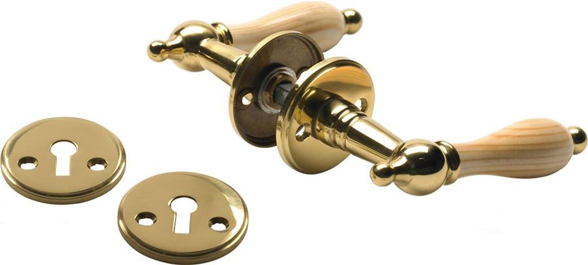 Hurðarhúnn 1410 fura mess.  m.lykillauf CC30 inni