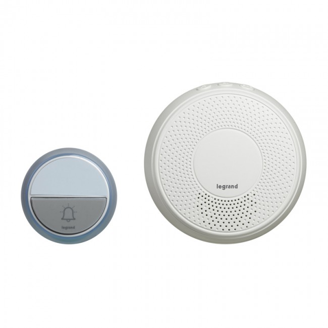 DYRABJALLA ÞRÁÐLAUS 94252 COMFORT HVÍT BJALLA + HNAPPUR