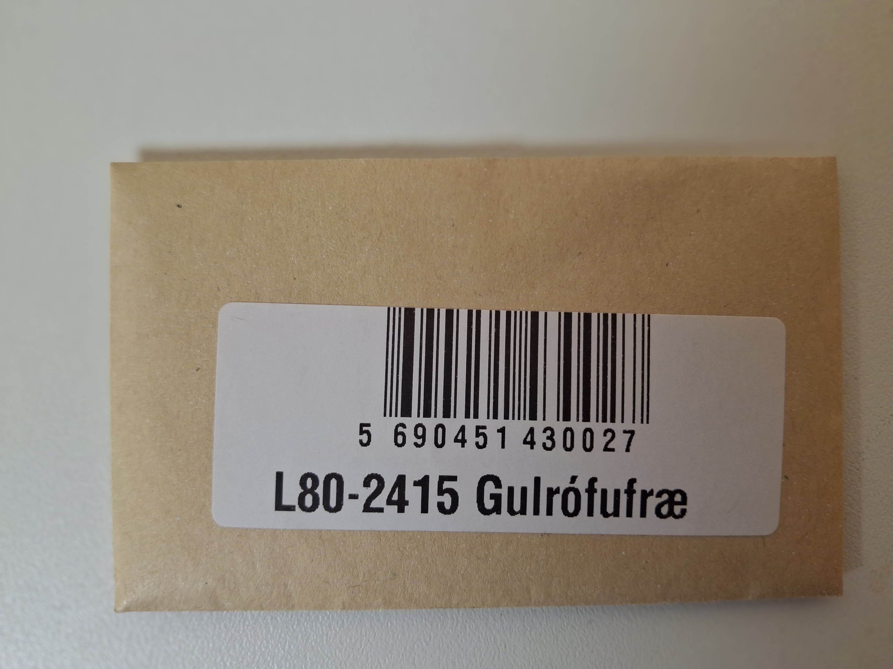 Fræ gulrófur sandv. kálfaf. 2g.