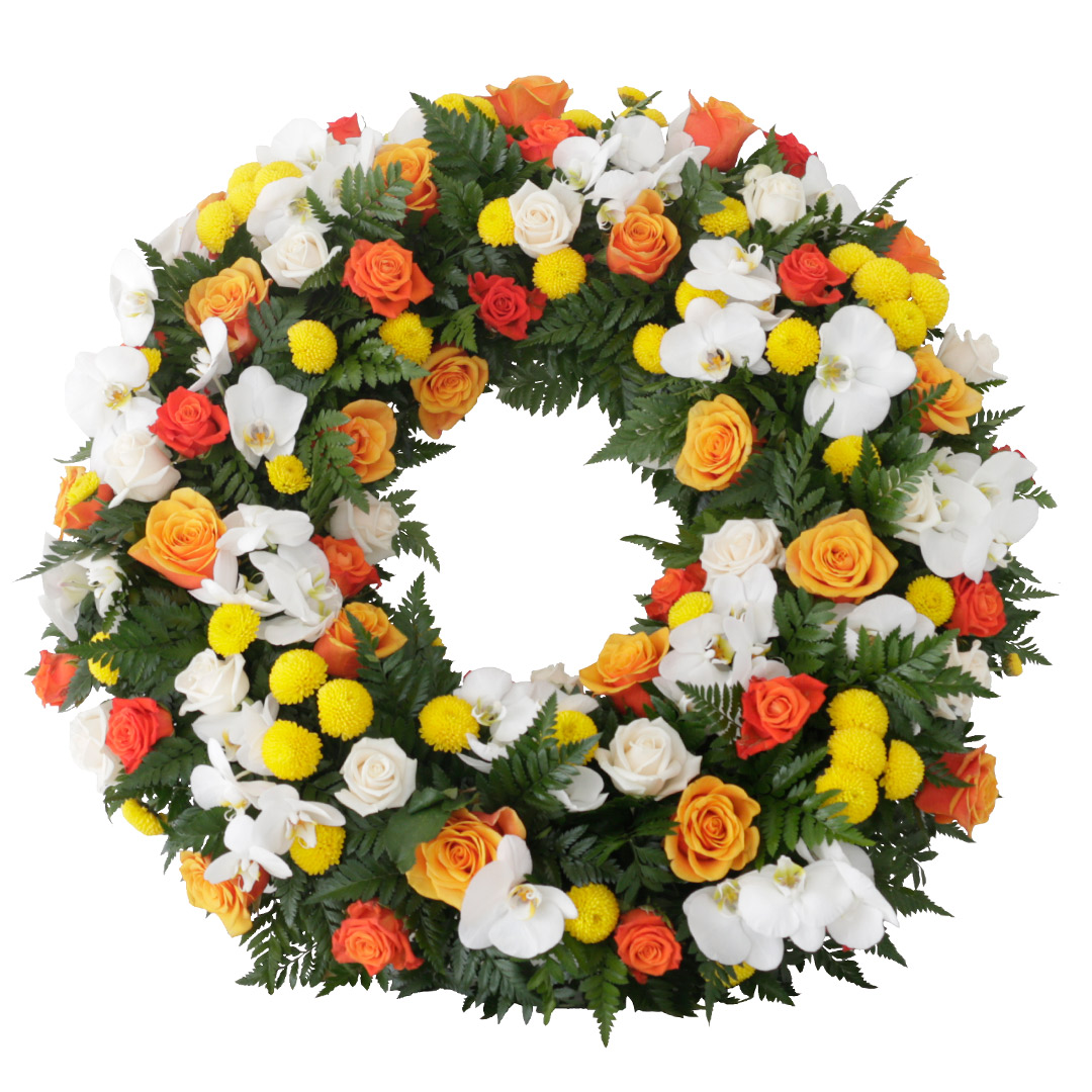 Hringskreyttur útfararkrans 60cm