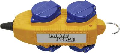 FJÖLTENGI ÚTI 4F GUL ÁN SNÚRU IP44,16A ÁN SNÚRU/ÁN ROFA