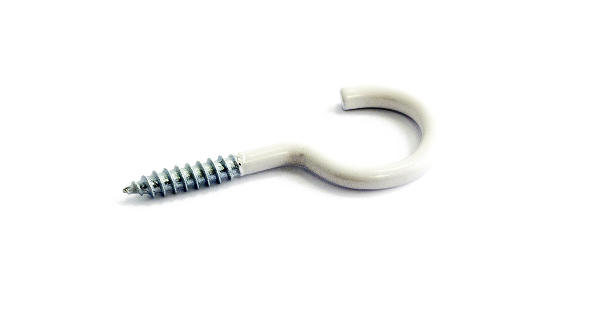 Krókur hvítur 30 mm pk/40stk