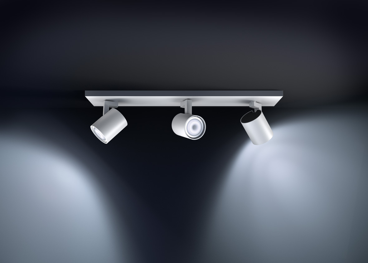 Hue Runner kastari 3fald hvít, ambience