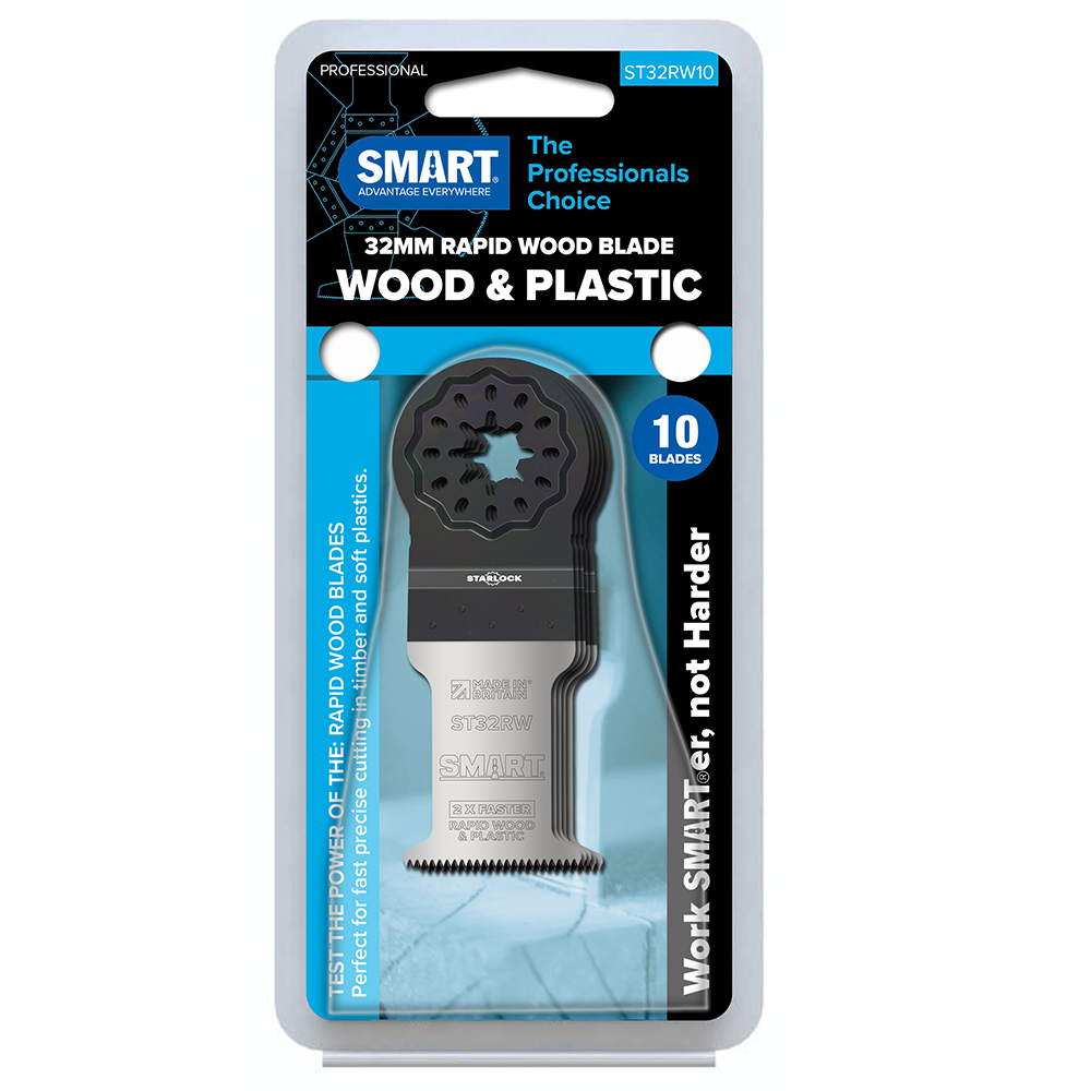 Smart Fjölnotablað  32mm ST32RW10 10stk Rapid Tré