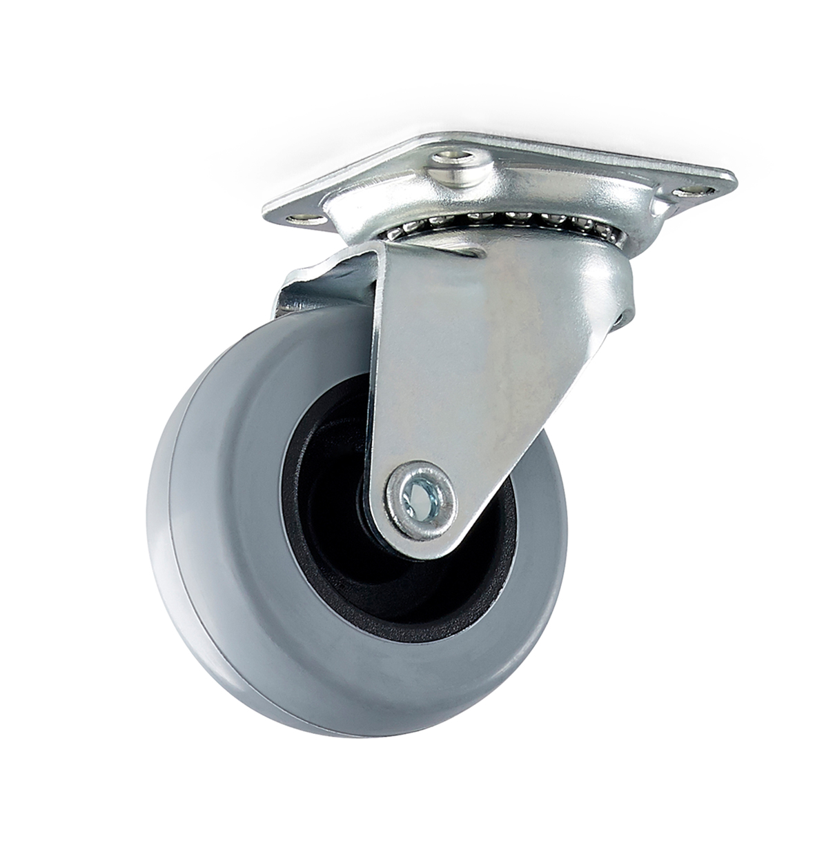 Hjól 75 mm grátt með snúning ber 55 kg