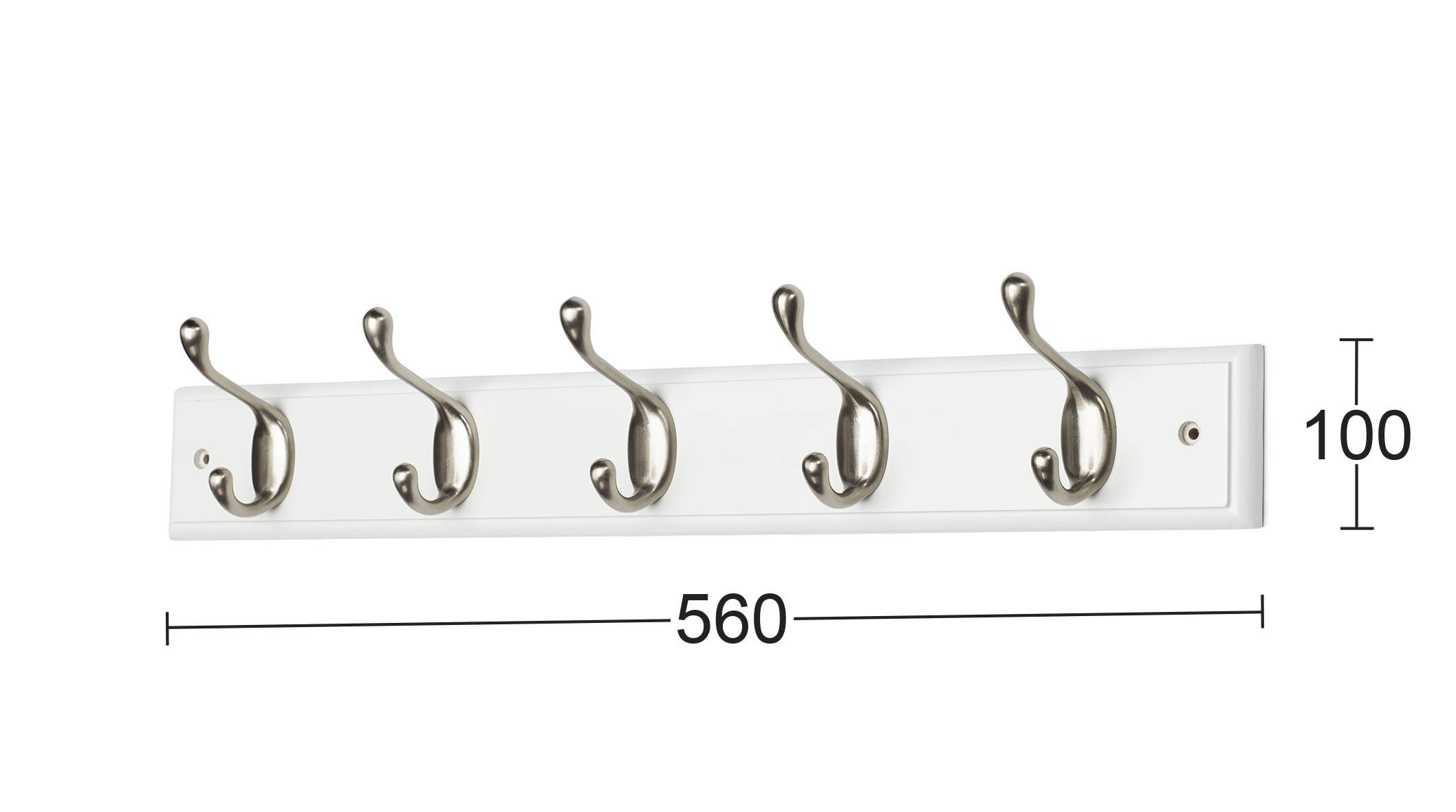 Snagabretti 5 snagar/tvöf hvít/matt