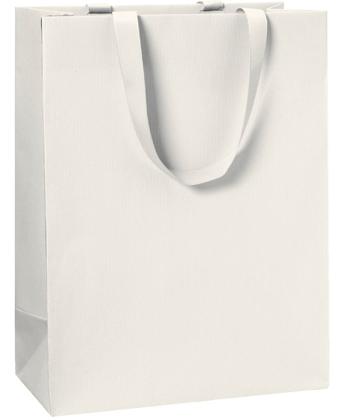 Gjafapoki hvítur einlitur 25*33*13cm
