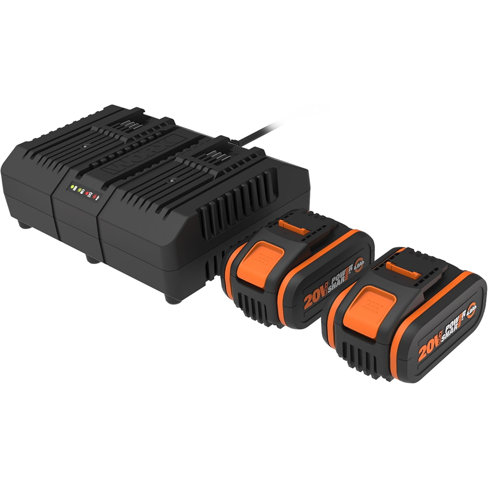 Worx Rafhlöðusett 2x4.0Ah+Hleðslutæki WA3611