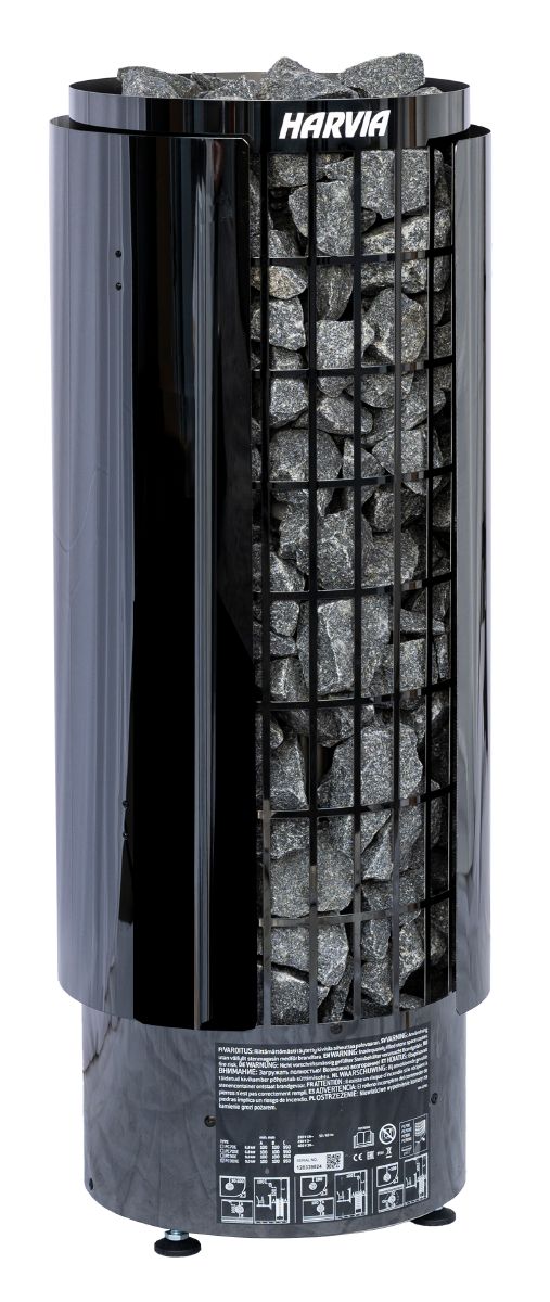 Harvia saunaofn Cilindro PC90XE svart stál