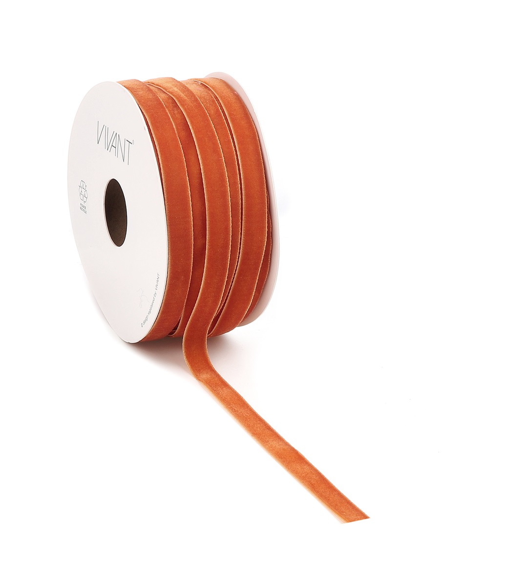 Borði velvet 9mm*20m orange