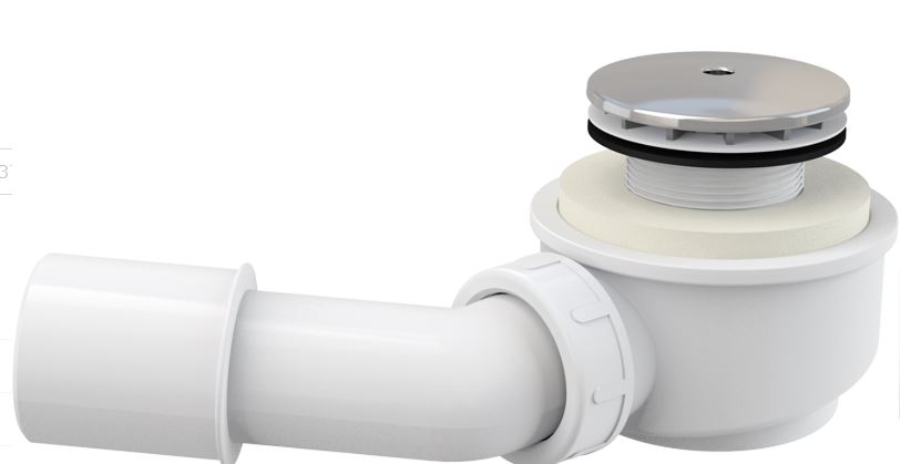 Botnventill í Sturtu m/ vatnslás 50 mm